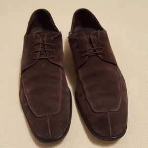 farragamo mens chocolate brown shoes